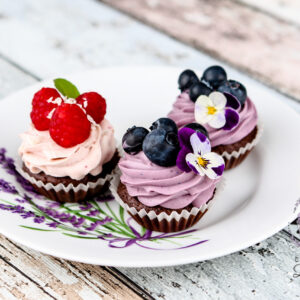 Cupcake malina a čučoriedka